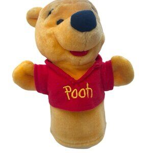 Vintage Disney Mattel 9" WINNIE THE POOH Stuffed Plush Hand Puppet Arco Toys